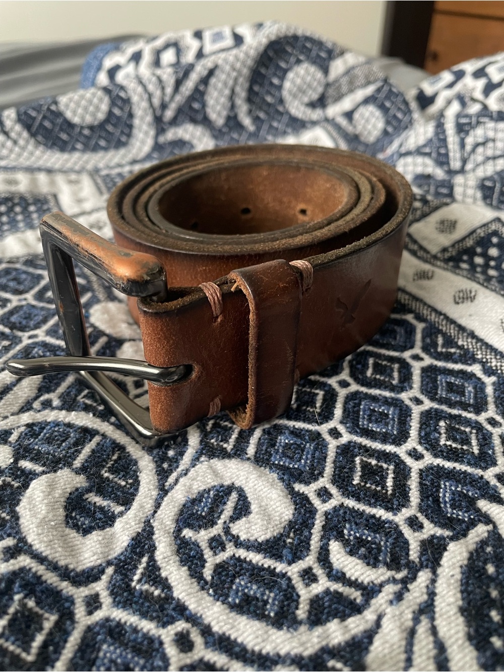 American eagle brown leather belt